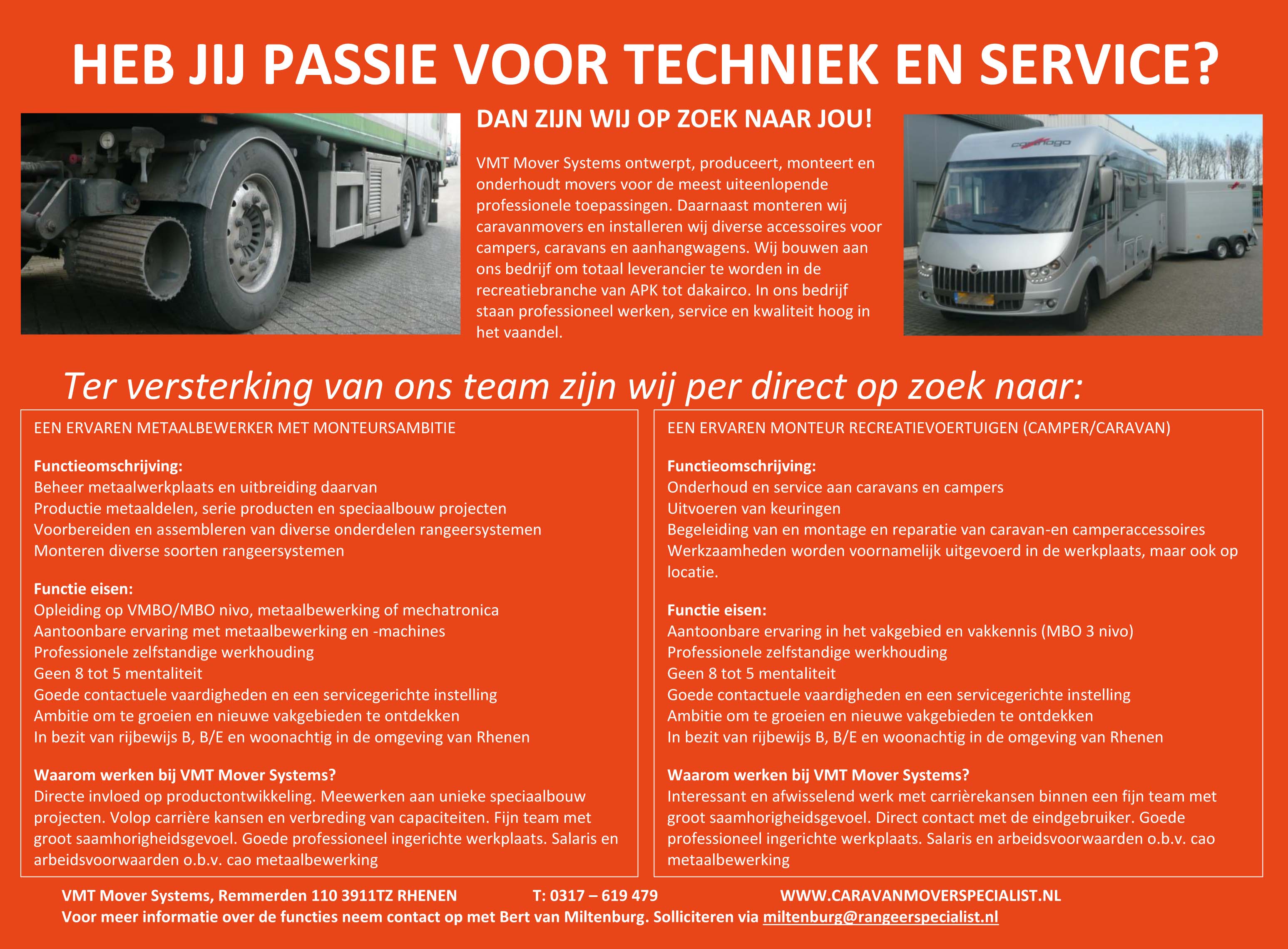 Vacatures VMY Mover Systems